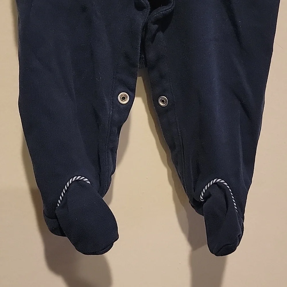 Chaps Navy Blue One piece Size 6 months outfit pajamas Romper Dressy